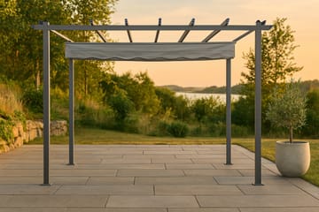 Lazio Pergola 295x395 cm - Svart/Grå - Utemöbler & utemiljö - Solskydd - Pergola