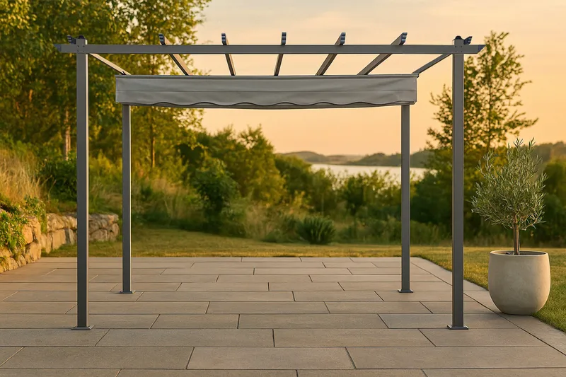 Lazio Pergola 295x395 cm - Svart/Grå - Utemöbler & utemiljö - Solskydd - Pergola