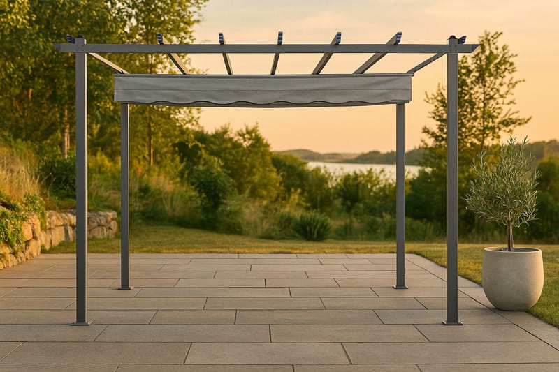 Lazio Pergola 295x395 cm - Svart/Grå - Utemöbler & utemiljö - Solskydd - Pergola