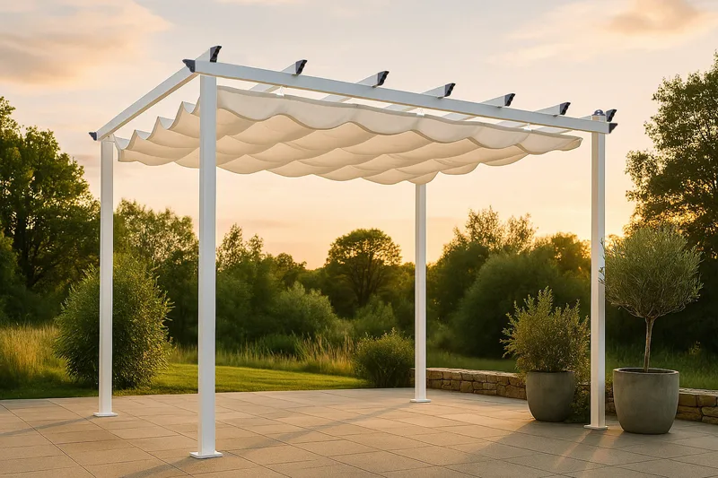Lazio Pergola 348 cm - Vit - Utemöbler & utemiljö - Solskydd - Pergola