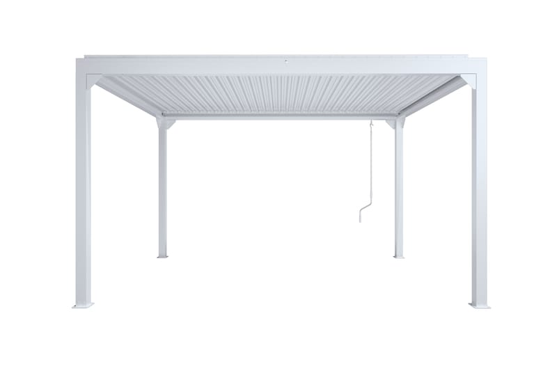 Pergola Öppningsbara lameller 3x3 m - Vit - Utemöbler & utemiljö - Solskydd - Pergola