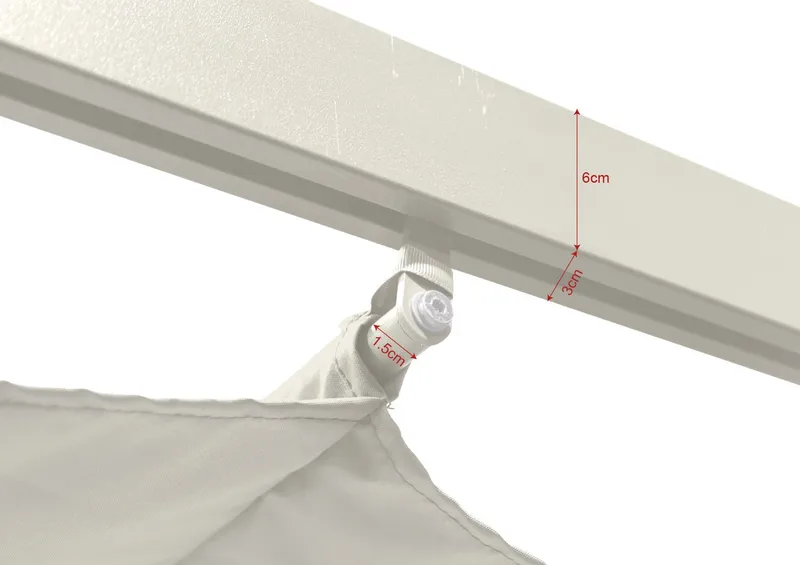 Porto Stor Pergola 4x3 m i aluminium med tak - Vit - Utemöbler & utemiljö - Solskydd - Pergola
