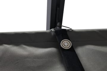 Porto Stor Pergola 4x3 m i aluminium med tak - Mörkgrå - Utemöbler & utemiljö - Solskydd - Pergola