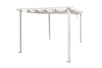 Porto Stor Pergola 4x3 m i aluminium med tak - Vit - Utemöbler & utemiljö - Solskydd - Pergola
