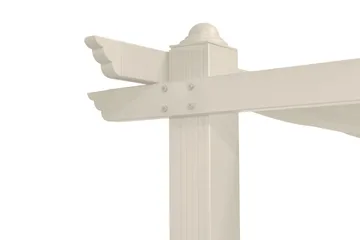 Porto Stor Pergola 4x3 m i aluminium med tak - Beige - Utemöbler & utemiljö - Solskydd - Pergola