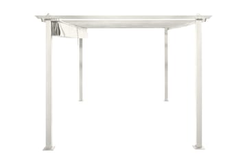 Porto Stor Pergola 4x3 m i aluminium med tak - Vit - Utemöbler & utemiljö - Solskydd - Pergola