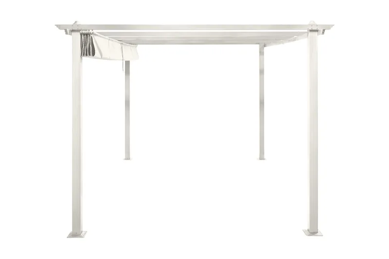 Porto Stor Pergola 4x3 m i aluminium med tak - Vit - Utemöbler & utemiljö - Solskydd - Pergola