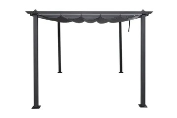 Porto Stor Pergola 4x3 m i aluminium med tak - Mörkgrå - Utemöbler & utemiljö - Solskydd - Pergola