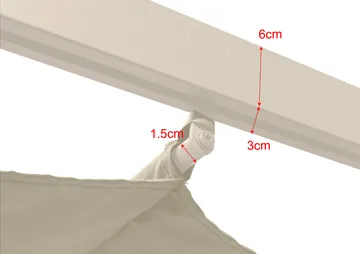 Porto Pergola 3x3 m i aluminium med tak för solskydd - Beige - Utemöbler & utemiljö - Solskydd - Pergola