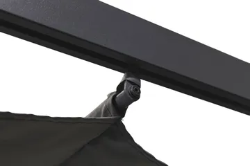 Porto Pergola 3x3 m i aluminium med tak för solskydd - Mörkgrå - Utemöbler & utemiljö - Solskydd - Pergola