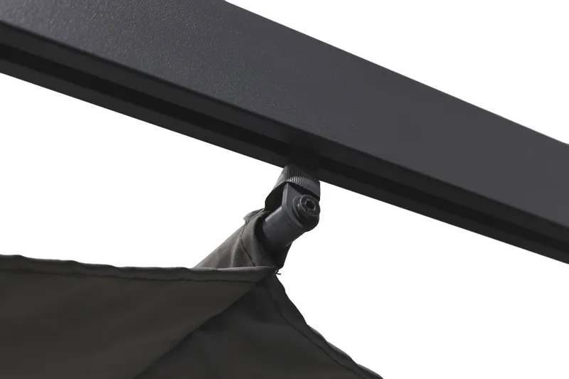 Porto Pergola 3x3 m i aluminium med tak för solskydd - Mörkgrå - Utemöbler & utemiljö - Solskydd - Pergola