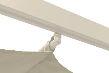 Porto Pergola 3x3 m i aluminium med tak för solskydd - Beige - Utemöbler & utemiljö - Solskydd - Pergola