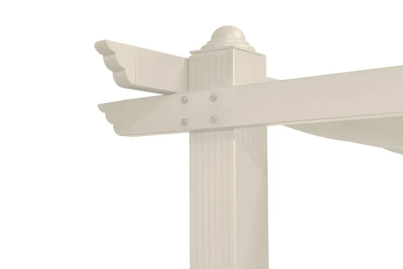 Porto Pergola 3x3 m i aluminium med tak för solskydd - Beige - Utemöbler & utemiljö - Solskydd - Pergola