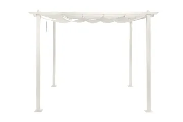 Porto Pergola 3x3 m i aluminium med tak för solskydd - Vit - Utemöbler & utemiljö - Solskydd - Pergola