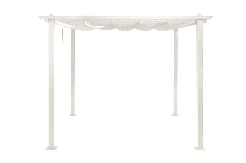 Porto Pergola 3x3 m i aluminium med tak för solskydd - Vit - Utemöbler & utemiljö - Solskydd - Pergola