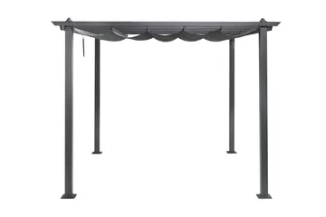 Porto Pergola 3x3 m i aluminium med tak för solskydd - Mörkgrå - Utemöbler & utemiljö - Solskydd - Pergola