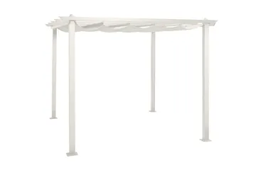Porto Pergola 3x3 m i aluminium med tak för solskydd - Vit - Utemöbler & utemiljö - Solskydd - Pergola