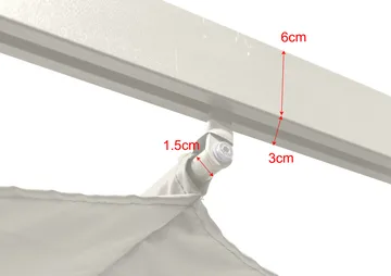 Porto Pergola 3x3 m i aluminium med tak för solskydd - Vit - Utemöbler & utemiljö - Solskydd - Pergola