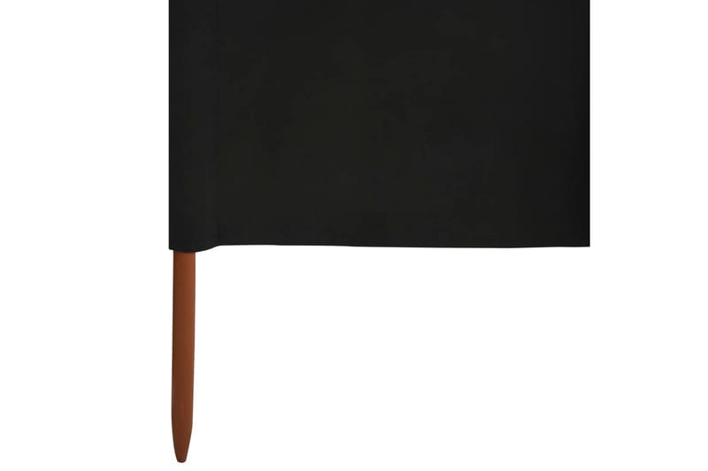 Vindskydd 3 paneler tyg 400x160 cm svart - Svart - Insynsskydd & vindskydd