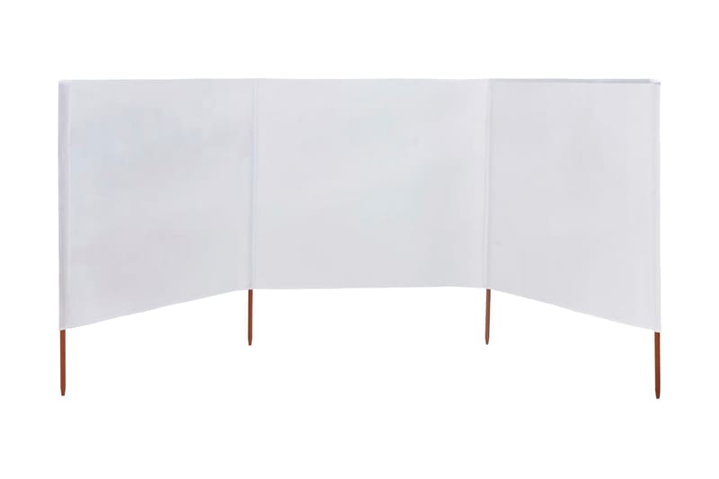Vindskydd 3 paneler tyg 400x160 cm sandvit - Insynsskydd & vindskydd