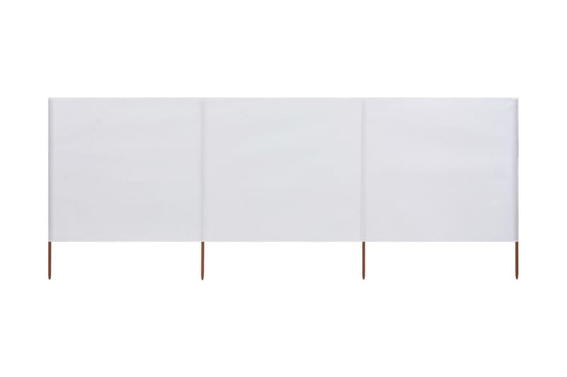 Vindskydd 3 paneler tyg 400x120 cm vit - Vit - Insynsskydd & vindskydd