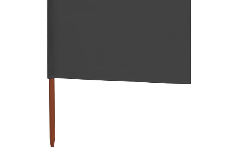 Vindskydd 5 paneler tyg 600x120 cm antracit - Grå - Insynsskydd & vindskydd