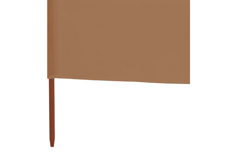 Vindskydd 5 paneler tyg 600x120 cm taupe - Brun - Insynsskydd & vindskydd