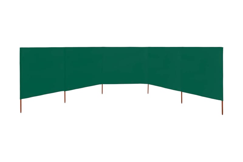 Vindskydd 5 paneler tyg 600x160 cm grön - Insynsskydd & vindskydd