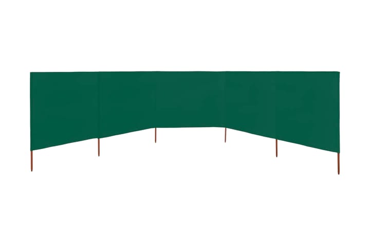 Vindskydd 5 paneler tyg 600x160 cm grön - Grön - Insynsskydd & vindskydd