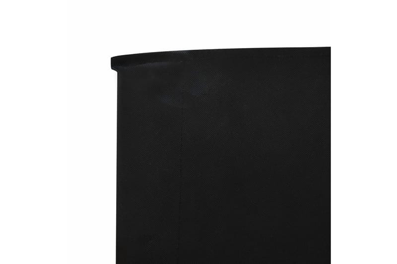 Vindskydd 6 paneler tyg 800x80 cm svart - Svart - Insynsskydd & vindskydd