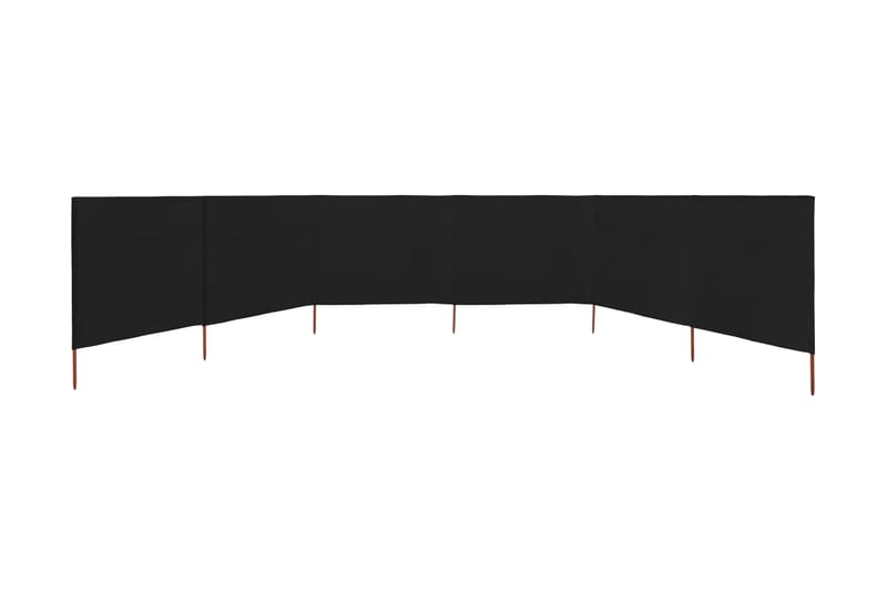 Vindskydd 6 paneler tyg 800x160 cm svart - Insynsskydd & vindskydd
