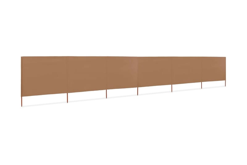 Vindskydd 6 paneler tyg 800x120 cm taupe - Brun - Insynsskydd & vindskydd