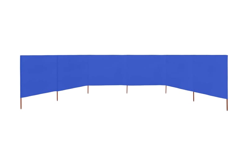 Vindskydd 6 paneler tyg 800x80 cm azurblå - Blå - Insynsskydd & vindskydd