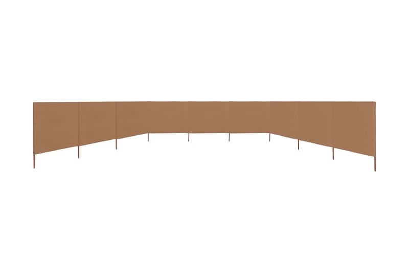 Vindskydd 9 paneler tyg 1200x160 cm taupe - Insynsskydd & vindskydd