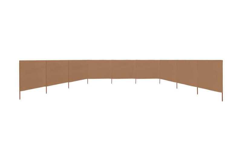 Vindskydd 9 paneler tyg 1200x80 cm taupe - Insynsskydd & vindskydd