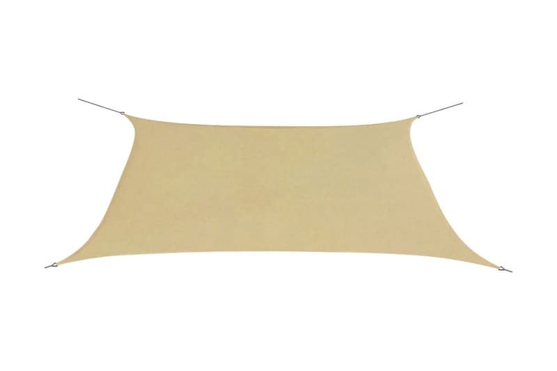 Solsegel Oxfordtyg rektangulärt 2x4 m beige - Solsegel