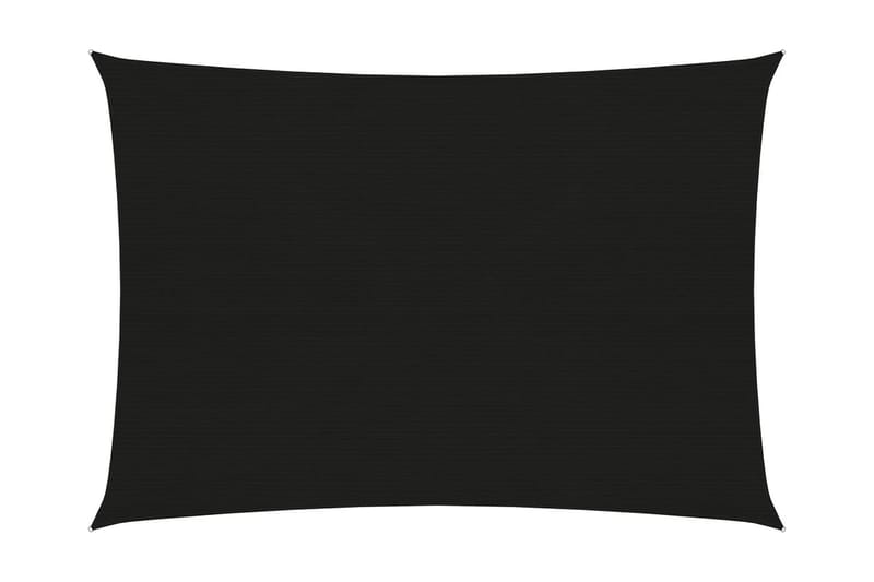 Solsegel 160 g/m² svart 3x4,5 m HDPE - Svart - Solsegel