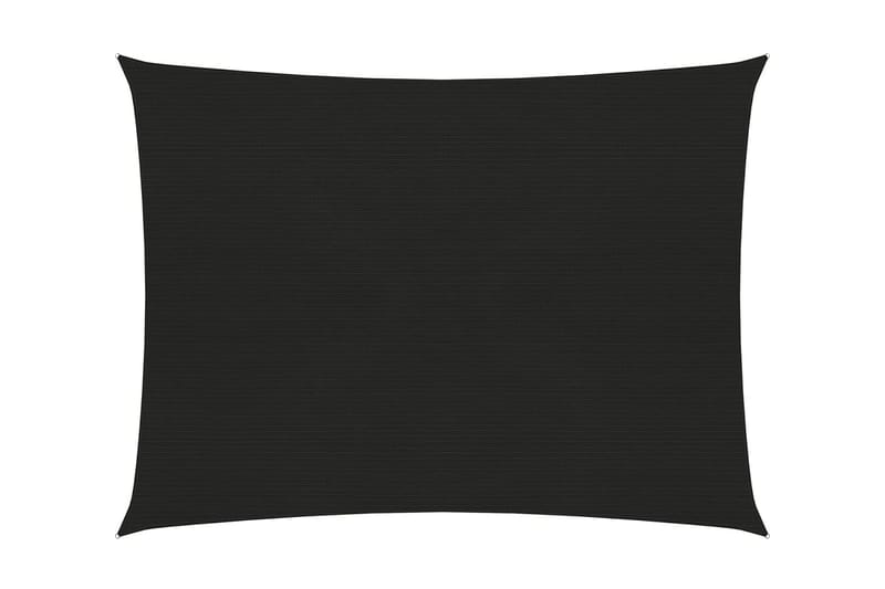 Solsegel 160 g/m² svart 3x4 m HDPE - Svart - Solsegel
