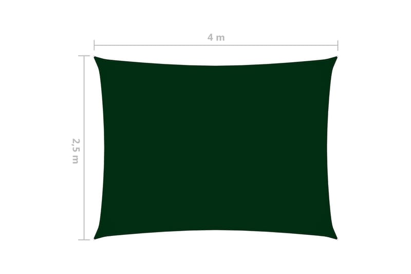 Solsegel oxfordtyg rektangulärt 2,5x4 m mörkgrön - Mörkgrön - Solsegel