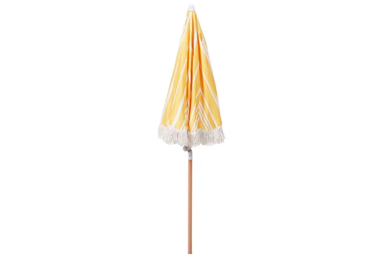 Teulon Parasoll 150 cm - Gul/Vit/Ljusbrun - Utemöbler & utemiljö - Solskydd - Parasoll
