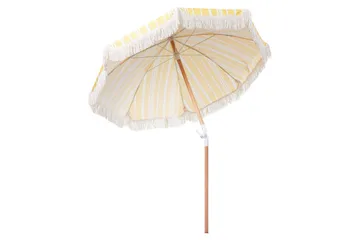 Teulon Parasoll 150 cm - Gul/Vit/Ljusbrun - Utemöbler & utemiljö - Solskydd - Parasoll