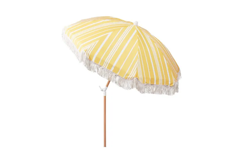 Teulon Parasoll 150 cm - Gul/Vit/Ljusbrun - Utemöbler & utemiljö - Solskydd - Parasoll