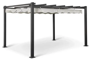 Trädgårdsgazebo SUNSET Pergola 3x4 m - grå - Utemöbler & utemiljö - Solskydd - Pergola