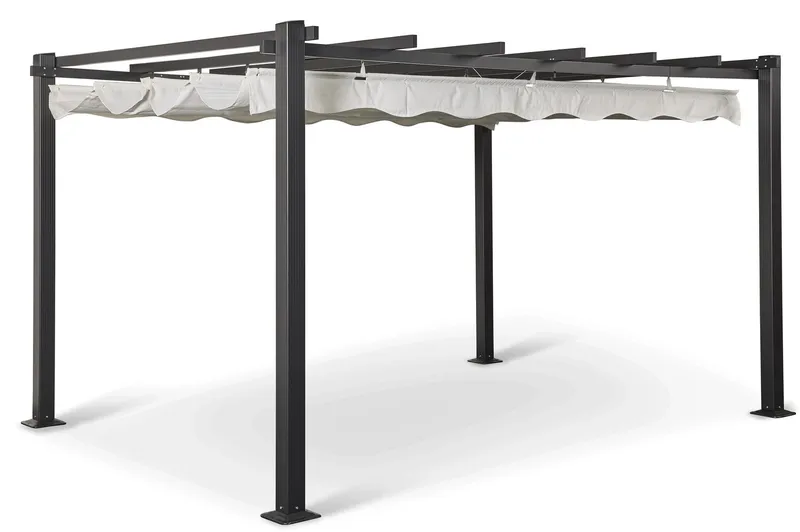 Trädgårdsgazebo SUNSET Pergola 3x4 m, grå
