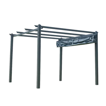 Trädgårdsgazebo SUNSET Pergola 3x4 m - grå - Utemöbler & utemiljö - Solskydd - Pergola