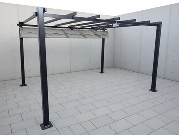 Trädgårdsgazebo SUNSET Pergola 3x4 m - grå - Utemöbler & utemiljö - Solskydd - Pergola