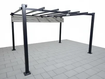 Trädgårdsgazebo SUNSET Pergola 3x4 m - grå - Utemöbler & utemiljö - Solskydd - Pergola