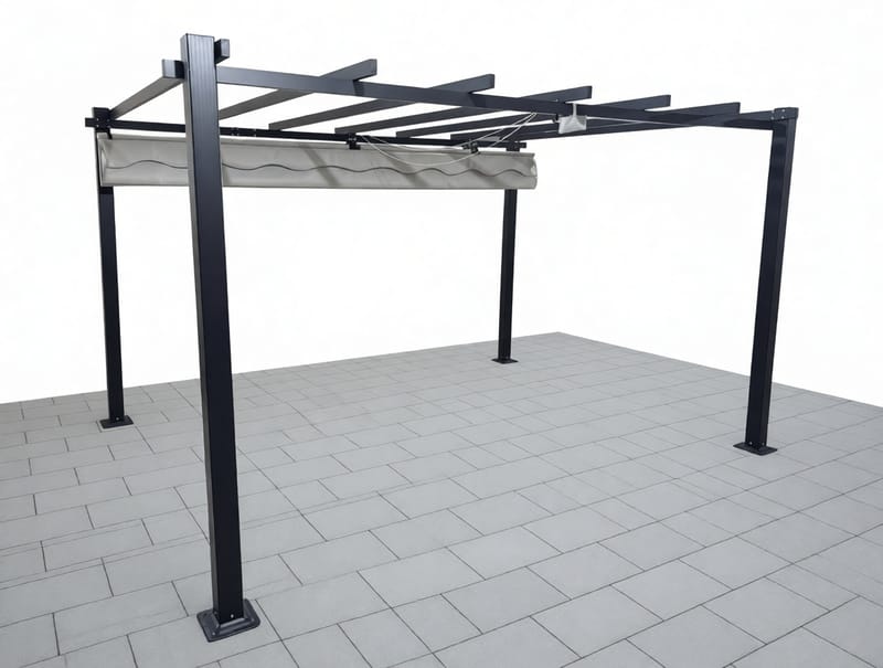 Trädgårdsgazebo SUNSET Pergola 3x4 m - grå - Utemöbler & utemiljö - Solskydd - Pergola