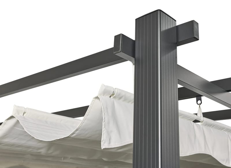 Trädgårdsgazebo SUNSET Pergola 3x4 m - grå - Utemöbler & utemiljö - Solskydd - Pergola