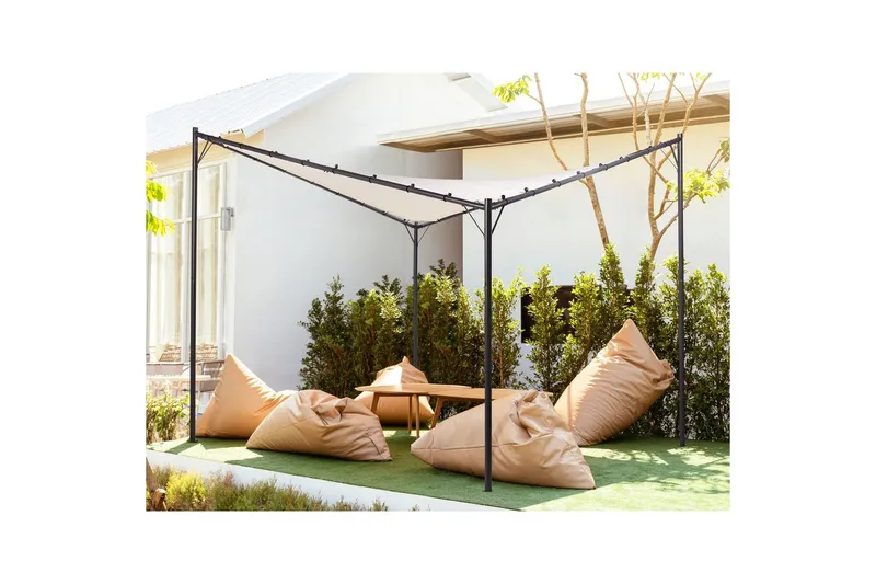 Trädgårdspergola Aventine Beige/svart - Beige/svart - Utemöbler & utemiljö - Solskydd - Pergola